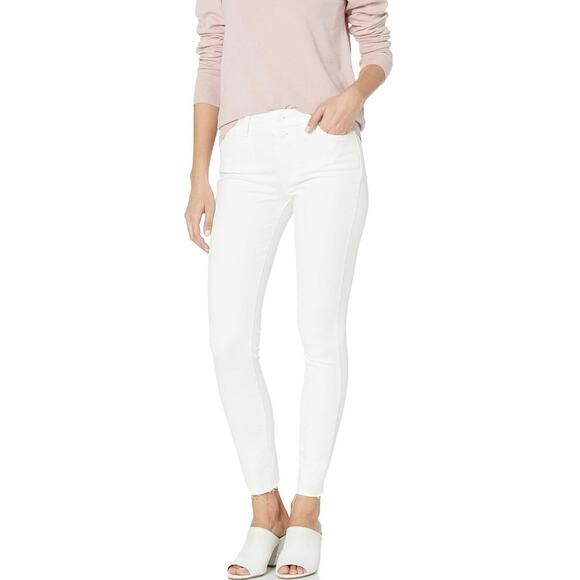 Paige Hoxton Ankle Raw Hem Skinny Jeans 26 Preppy Rich Minimalist Capsule Basics - Picture 1 of 12